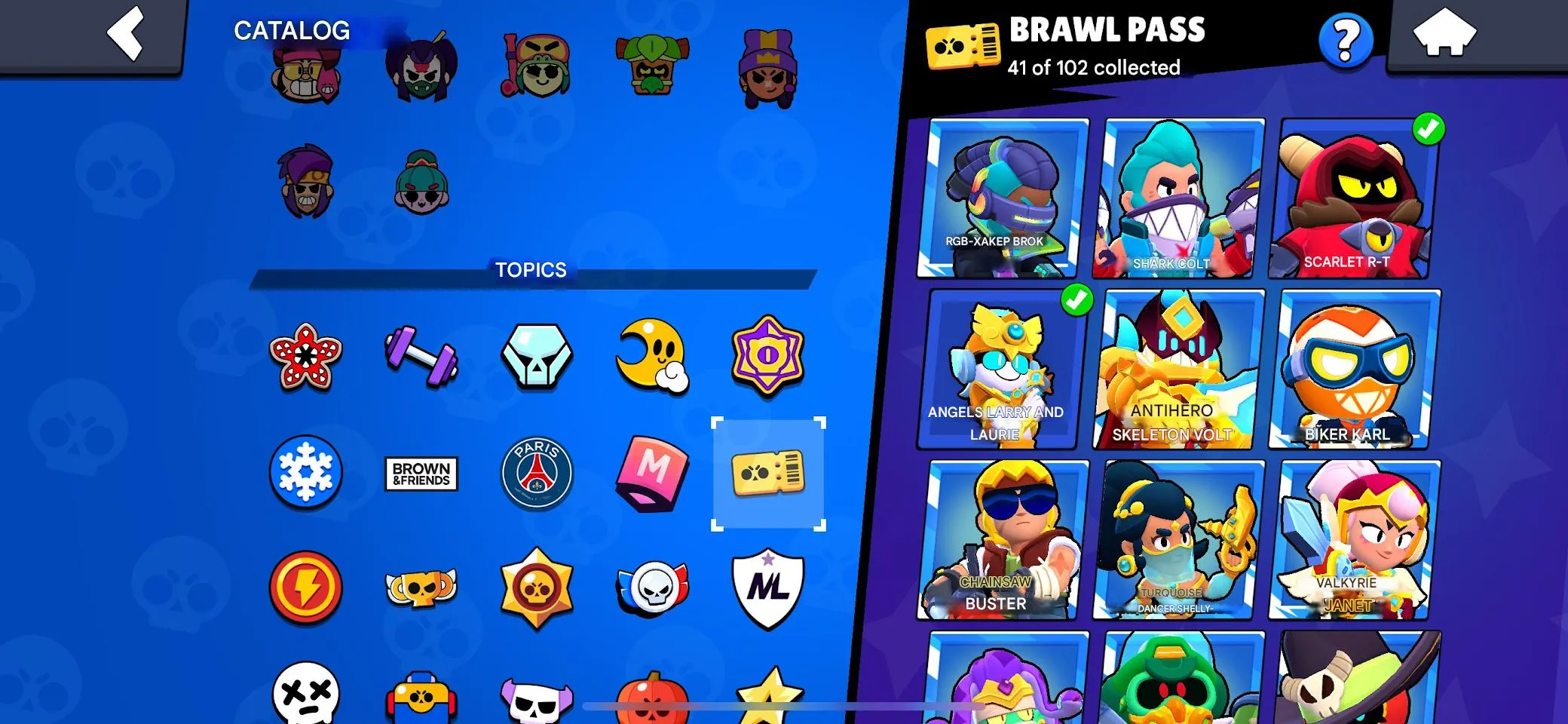 BS1912 82 Brawlers 44156 Trophies 18 Maxed 14 Hypercharges Brawl Pass Brawler Profiles with Maxed Surge Spike Edgar Nita 